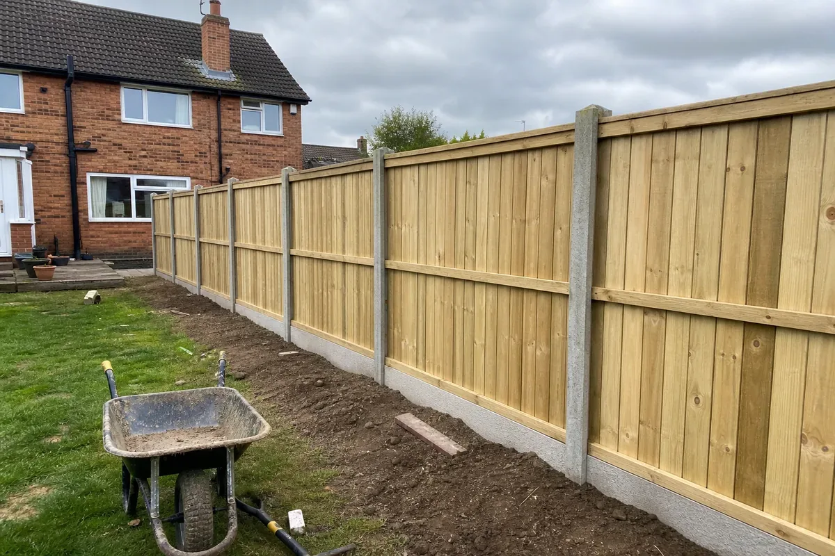 Professional fence installation at a Doncaster home